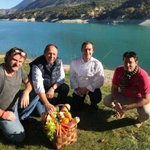 Xavier Castillan avec l'équipe Terres de Chefs